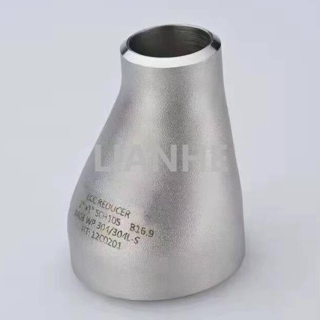 Réducteur excentrique à souder bout à bout en acier inoxydable pour systèmes de tuyauterie à supports mixtes