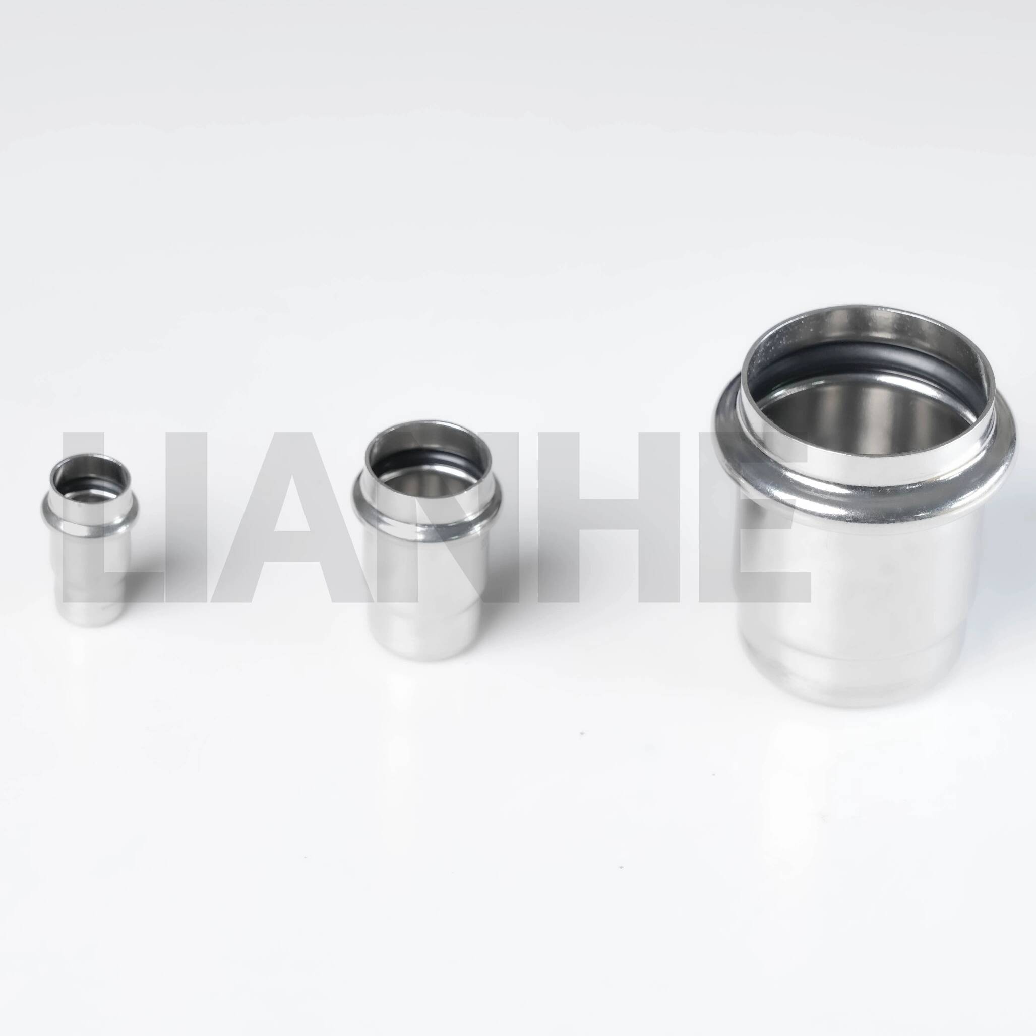 Capuchon de presse en acier inoxydable, type S pour raccords de tuyaux