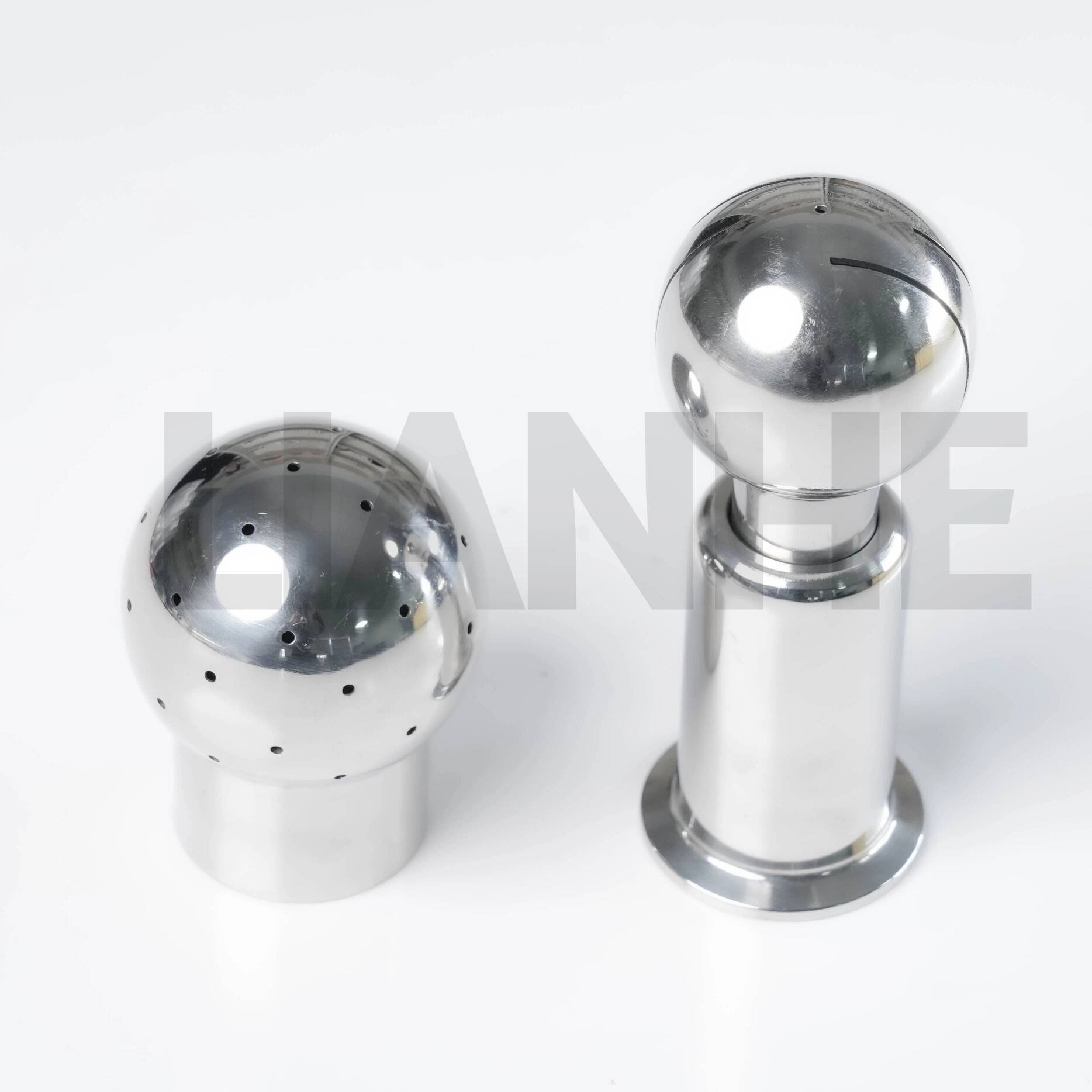 Boule de nettoyage rotative à pince sanitaire en acier inoxydable