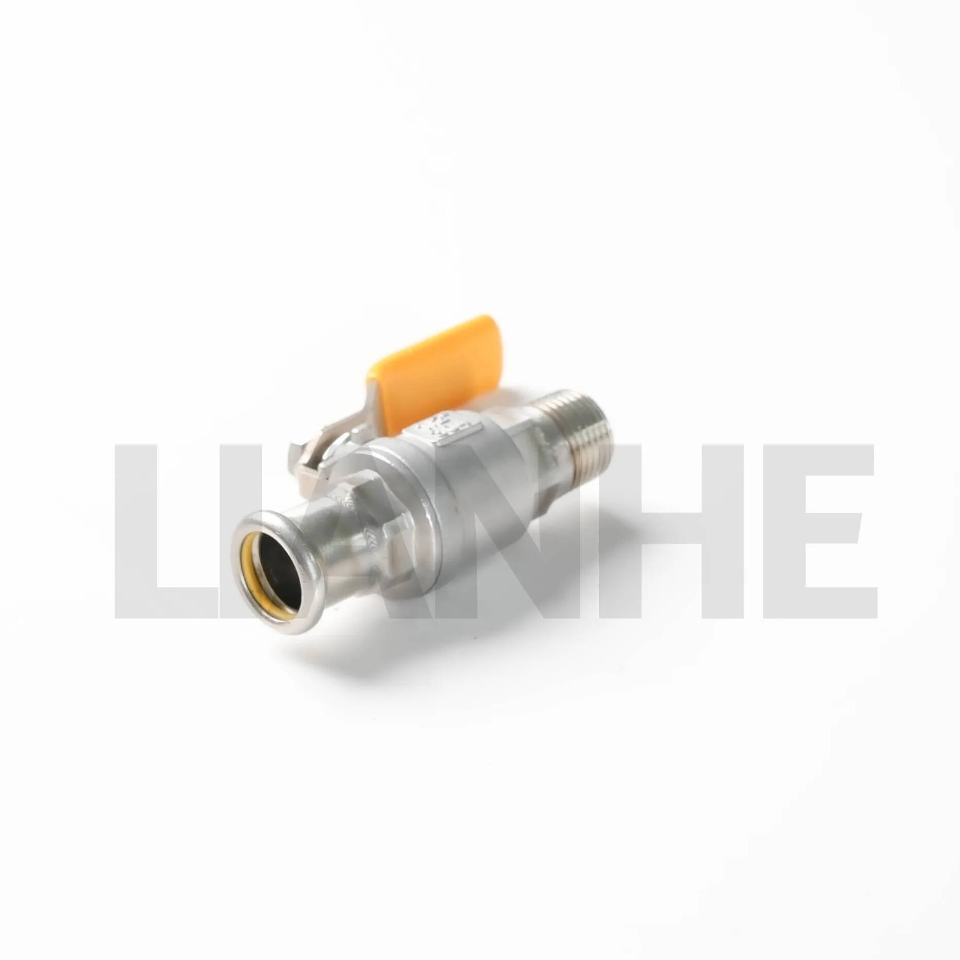 Robinet à tournant sphérique à filetage mâle en acier inoxydable de type D pour une installation rapide Robinet à tournant sphérique à filetage mâle en acier inoxydable de type D pour une installation rapide