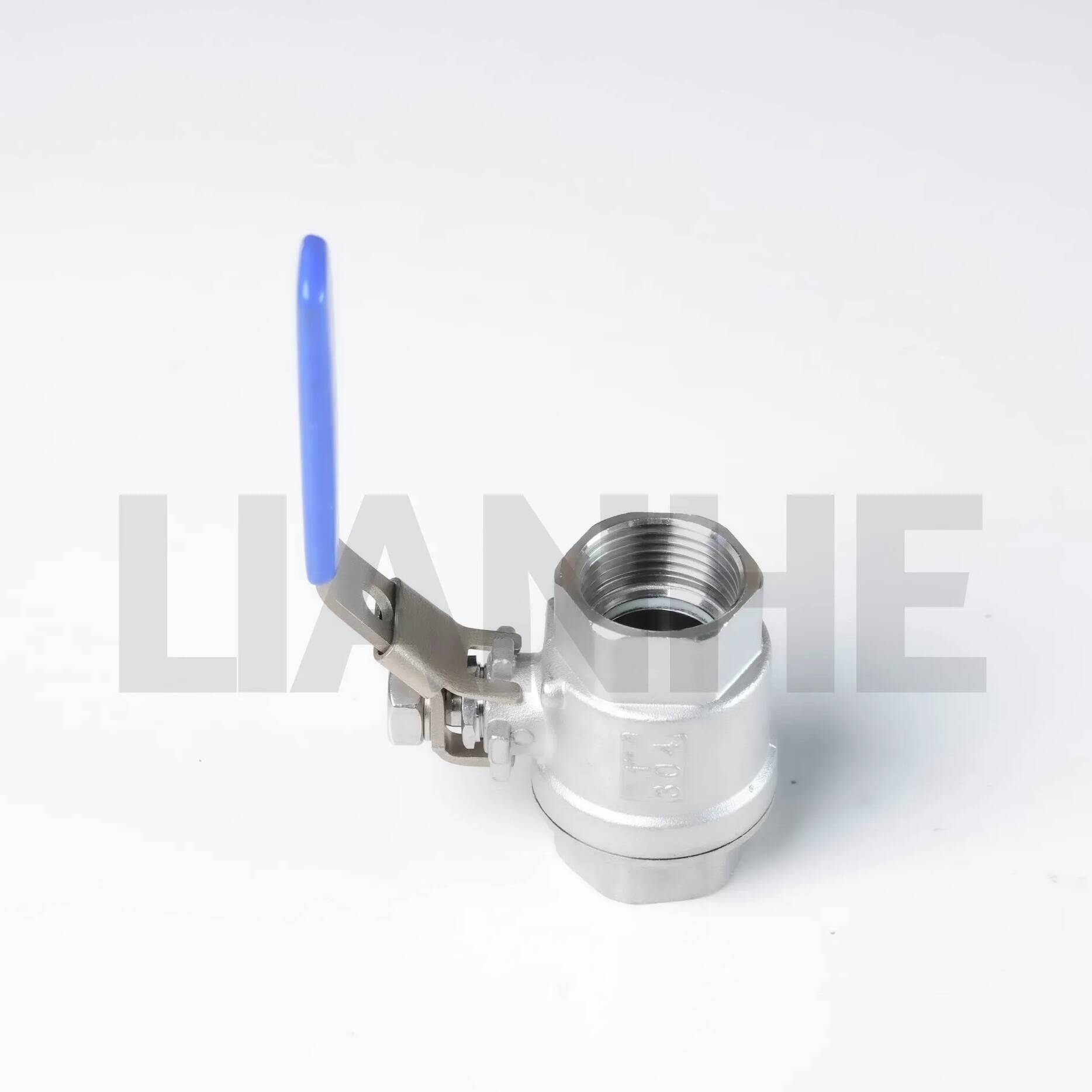 Robinet à bille fileté léger en acier inoxydable, 2 pièces, pour usage commercial