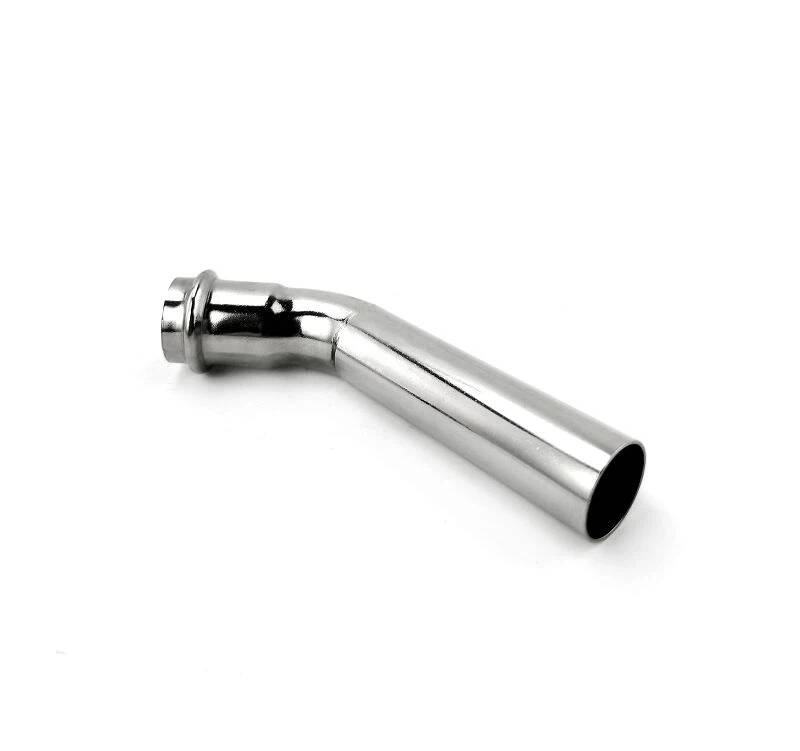 Presse en acier inoxydable, coude 45DEG, type B