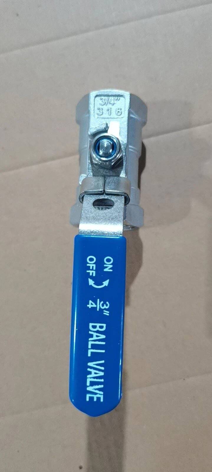 Robinet à bille fileté en acier inoxydable 1 pièce