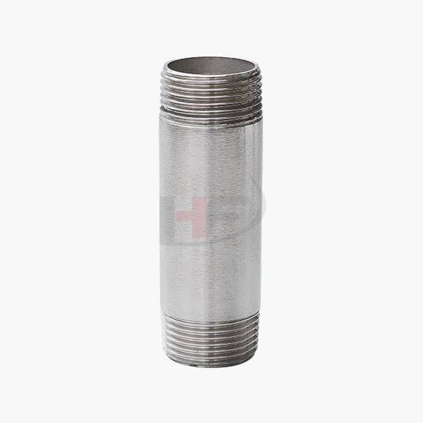 Mamelon fileté Bspt en acier inoxydable Mamelon fileté Bspt en acier inoxydable