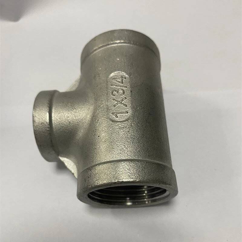 Filetage en acier inoxydable Class150 Té rouge