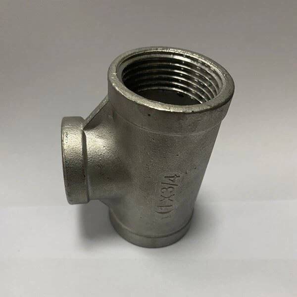 Filetage en acier inoxydable Class150 Té rouge